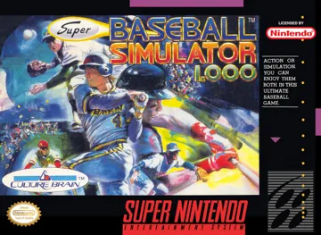 Super Baseball Simulator 1.000 (USA) box cover front